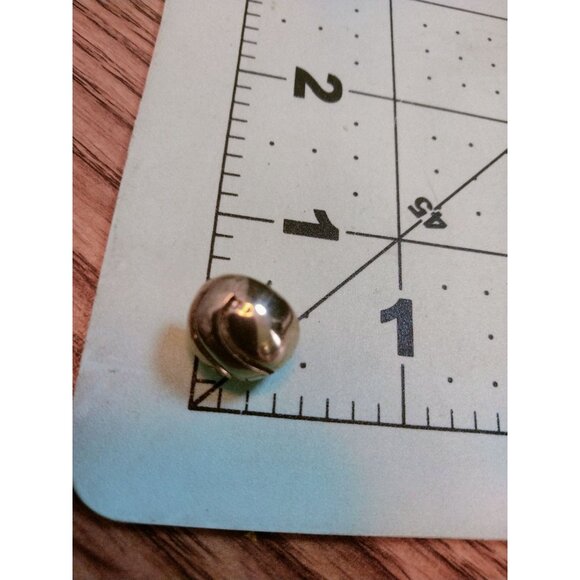 Gold Tone Earrings Dome Etched Ribbed Open Work Pierced Post - Picture 4 of 5